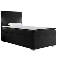 Čalúnená posteľ boxspring RENATA + topper, 70x200, sawana pik honey 14, ľavá -  - 0