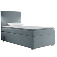 Čalúnená posteľ boxspring RENATA + topper, 70x200, sawana pik honey 72, ľavá -  - 0