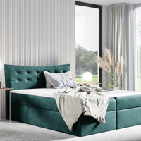 Čalúnená posteľ boxspring SALAMON + topper, 120x200, kronos 04 -  - 0