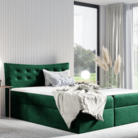 Čalúnená posteľ boxspring SALAMON + topper, 120x200, kronos 19 -  - 0