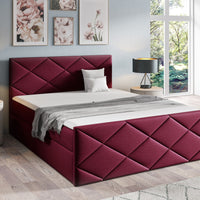 Čalúnená posteľ boxspring ROBINSON + topper, 120x200, fancy 59 -  - 0