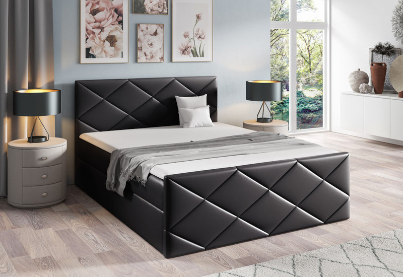 Čalúnená posteľ boxspring ROBINSON + topper, 120x200, madryt 9100 -  - 0