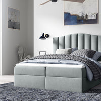 Čalúnená posteľ boxspring LINDE + topper, 120x200, casablanca 2314 -  - 0