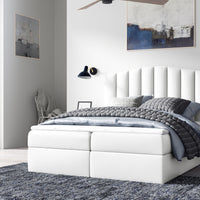 Čalúnená posteľ boxspring LINDE + topper, 120x200, madryt 920 -  - 0