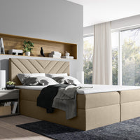 Čalúnená posteľ boxspring NUMBER 6 + topper, 120x200, casablanca 2303 -  - 0