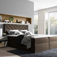 Čalúnená posteľ boxspring NUMBER 6 + topper, 120x200, casablanca 2308 -  - 0