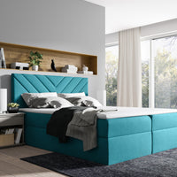 Čalúnená posteľ boxspring NUMBER 6 + topper, 120x200, casablanca 2313 -  - 0