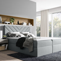 Čalúnená posteľ boxspring NUMBER 6 + topper, 120x200, casablanca 2314 -  - 0