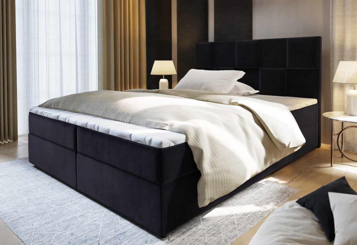 Čalúnená posteľ boxspring PIACO, 140x200, kronos 07 -  - 0