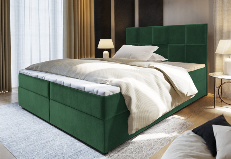 Čalúnená posteľ boxspring PIACO, 160x200, kronos 19 -  - 0