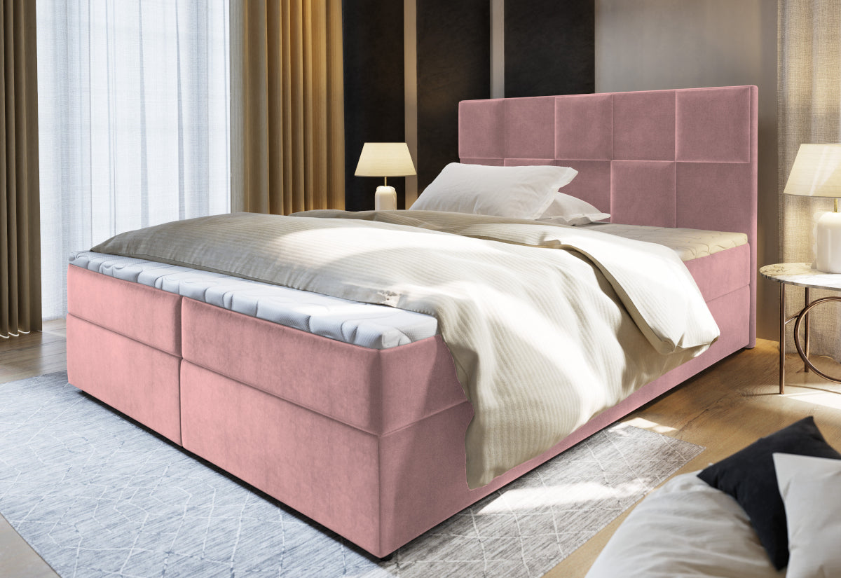 Čalúnená posteľ boxspring PIACO, 160x200, kronos 27 -  - 0