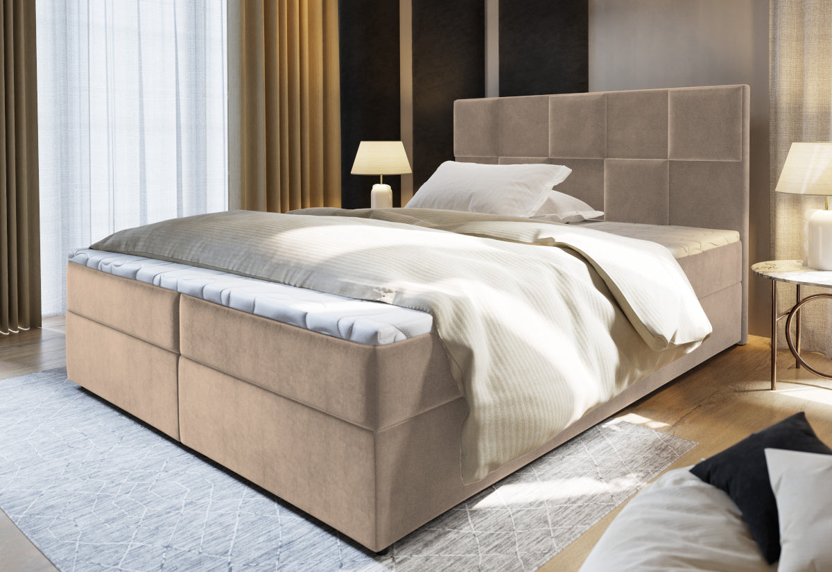 Čalúnená posteľ boxspring PIACO, 160x200, kronos 35 -  - 0