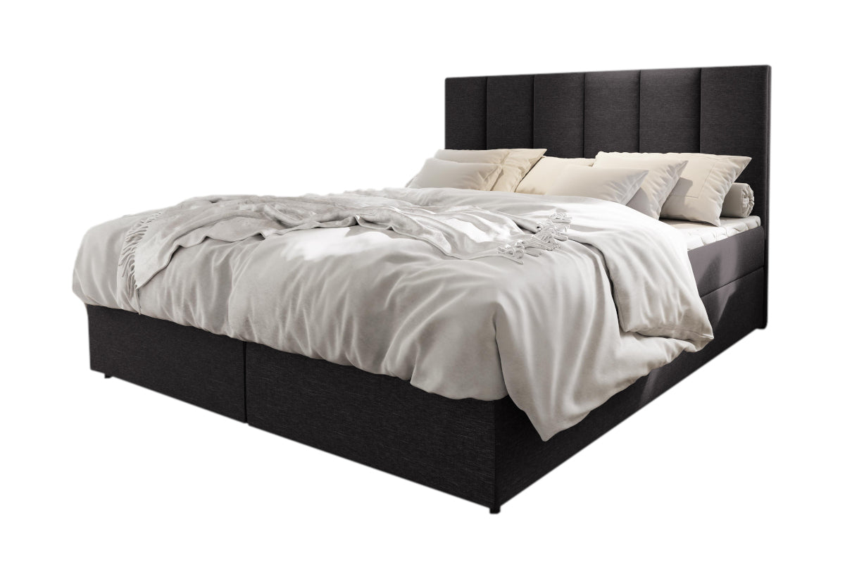 Čalúnená posteľ boxspring KARDI, 140x200, sawana 05 + topper -  - 0