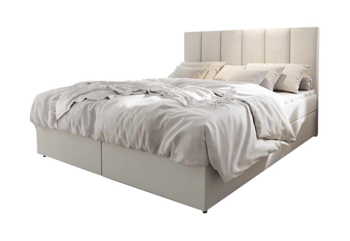 Čalúnená posteľ boxspring KARDI, 180x200, soft 17 + topper -  - 0