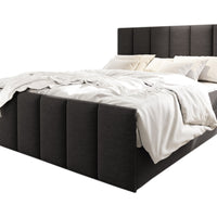 Čalúnená posteľ boxspring MAGO + topper, 140x200, sawana 05 -  - 0