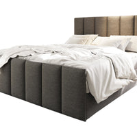 Čalúnená posteľ boxspring MAGO + topper, 140x200, sawana 21 -  - 0