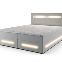 Čalúnená posteľ boxspring MINOR + topper, 140x200, soft 17 -  - 0