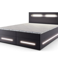 Čalúnená posteľ boxspring MINOR + topper, 140x200, soft 29 -  - 0