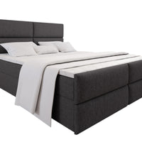 Čalúnená posteľ boxspring MILON + topper, 140x200, sawana 05 -  - 0