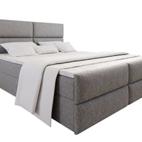 Čalúnená posteľ boxspring MILON + topper, 140x200, sawana 21 -  - 0