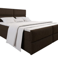 Čalúnená posteľ boxspring MILON + topper, 140x200, sawana 26 -  - 0