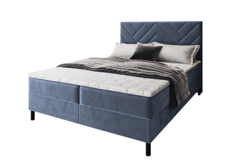 Čalúnená posteľ boxspring ROKOS + topper, 140x200, monolith 70 -  - 0