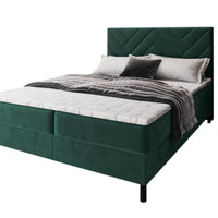 Čalúnená posteľ boxspring ROKOS + topper, 140x200, monolith 37 -  - 0