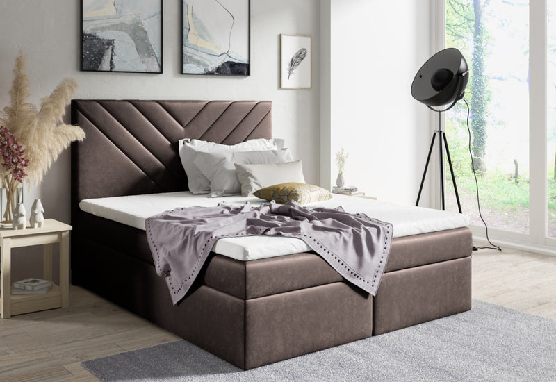 Čalúnená posteľ boxspring GULIA, 120x200, trinity 08 -  - 0