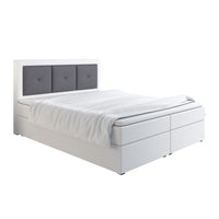 Čalúnená posteľ boxspring LENZA, 140x200, soft 17/sawana 05 -  - 0