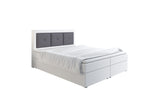 Čalúnená posteľ boxspring LENZA, 140x200, soft 17/sawana 05 -  - 0