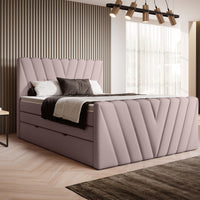 Čalúnená posteľ boxspring CANDY, 140x200, gojo 101 -  - 0