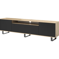 TV stolík GALA, 200x56x40, dub artisan/čierna -  - 0