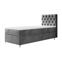 Čalúnená posteľ boxspring FESTER, 80x200, Monolith 92, ľavá -  - 0