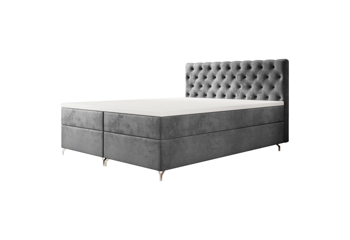 Čalúnená posteľ boxspring FESTER 2, 140x200, Monolith 92 -  - 0