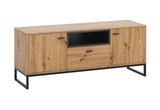 TV stolík OTYL, 135x55x40, dub artisan/čierna -  - 0