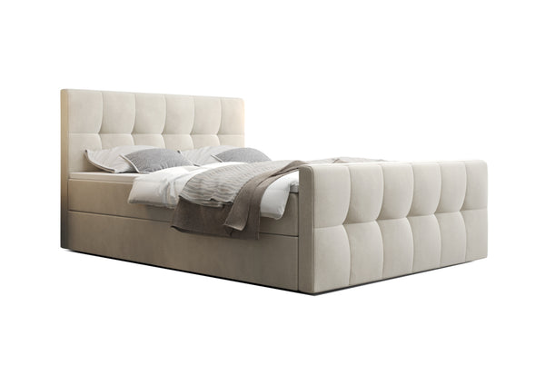 Čalúnená posteľ boxspring HATAN, 90x200, monolith 02, pravá -  - 0