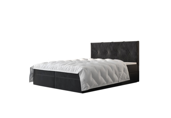 Čalúnená posteľ boxspring TELA, 140x200, monolith 97 -  - 0