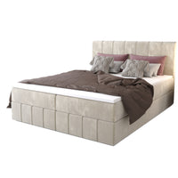 Čalúnená posteľ boxspring HAMAN, 140x200, monolith 02 -  - 0