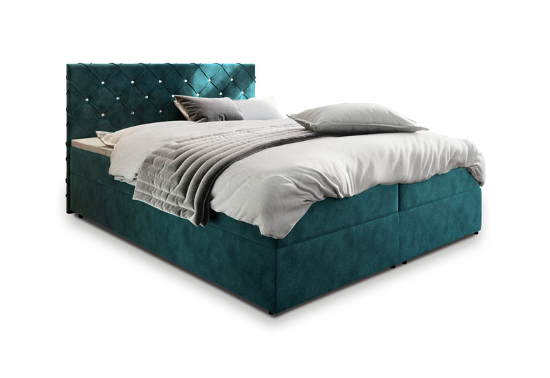 Čalúnená posteľ boxspring IRANA, 140x200,  magic velvet 2221 -  - 0