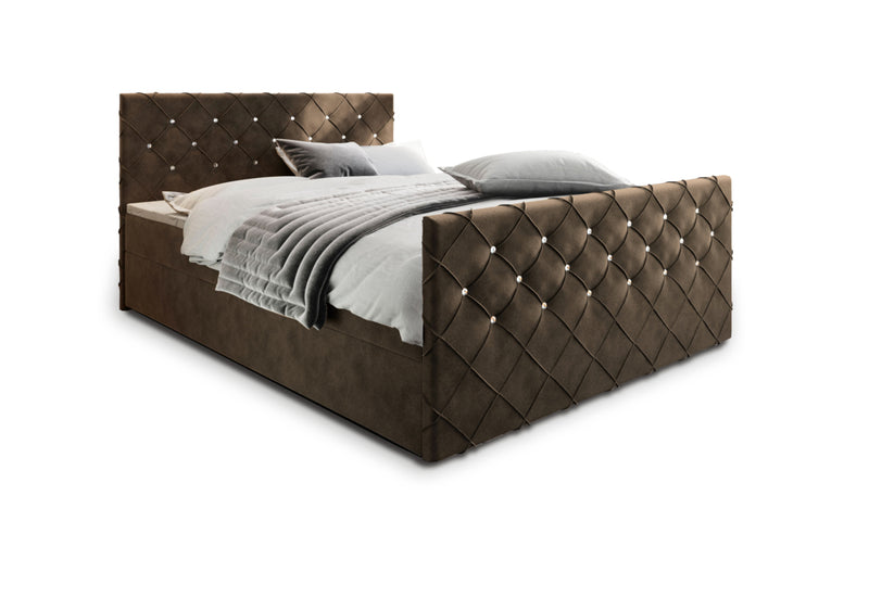 Čalúnená posteľ boxspring MINDY, 140x200,  magic velvet 2205 -  - 0