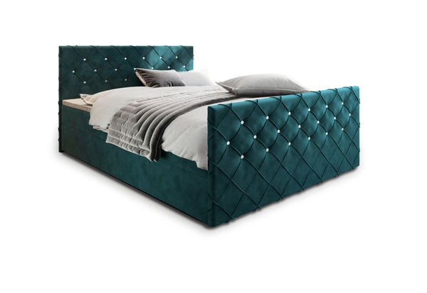 Čalúnená posteľ boxspring MINDY, 140x200,  magic velvet 2221 -  - 0