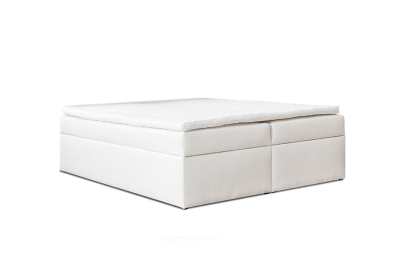 Čalúnená posteľ boxspring PHILIPPE , 120x200, biela -  - 0