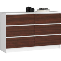 Komoda SEREA, 120,4x77x40, biela/wenge -  - 0