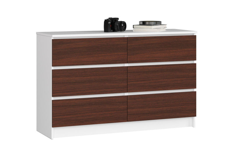 Komoda SEREA, 120,4x77x40, biela/wenge -  - 0